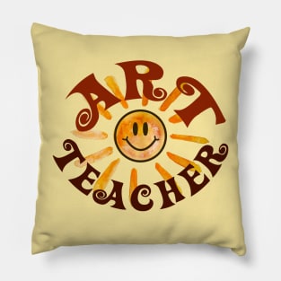 Art Teacher Happy Face Sunshine Gift Pillow