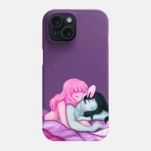 Bubbline, bedtime cuddles, Adventure Time fan art Phone Case