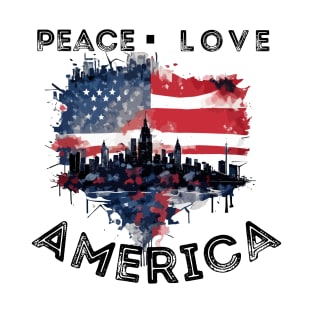 Peace, Love, America T-Shirt