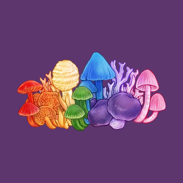 NZ rainbow fungi by layaart