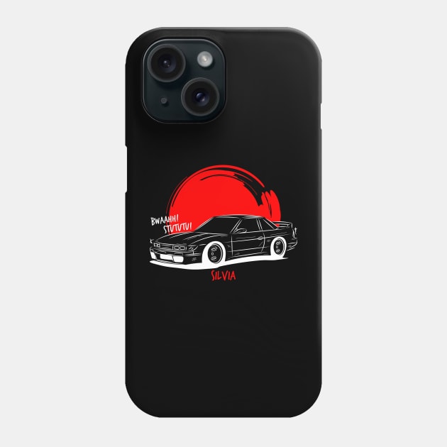 Draw Silvia S13 Phone Case by GoldenTuners