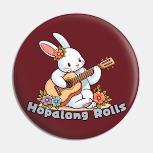 Rock and roll bunny Pin