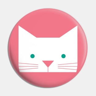 Peek-a-Boo Cat in Pink and Green Pin