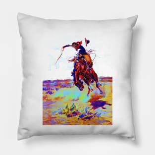Charles russsel a bad hoss 1904 Pillow