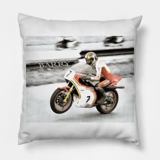 Barry Sheene, Moto GP Legend Motorbike Racer Champion Pillow