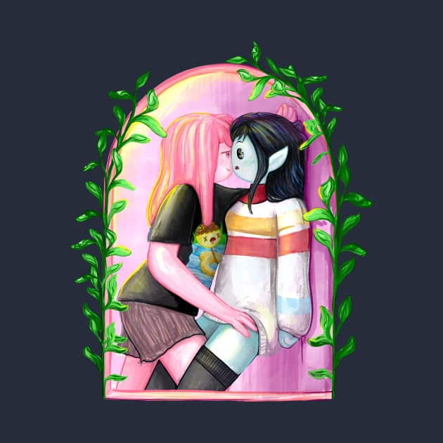 'Through the window' Bubbline, Adventure Time fan art by art official sweetener