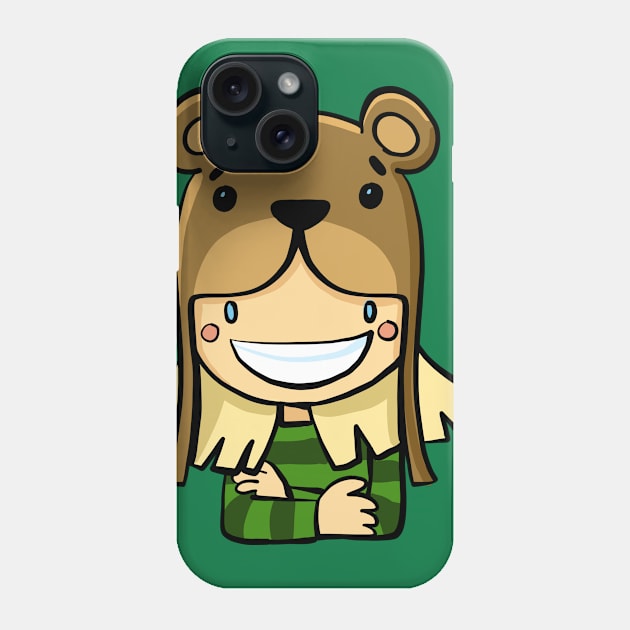 girl in a bear hat Phone Case by duxpavlic