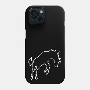 white horse outline Phone Case