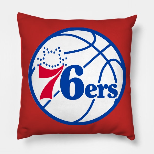 Sixers Cat #2 Pillow by BradyRain