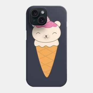 Polar Ice Cream Bear T-Shirt Phone Case