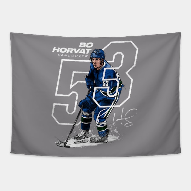 Bo Horvat Vancouver Offset Tapestry by Erianna Bee