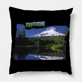 Oregon State Outline (Mount Hood) Pillow