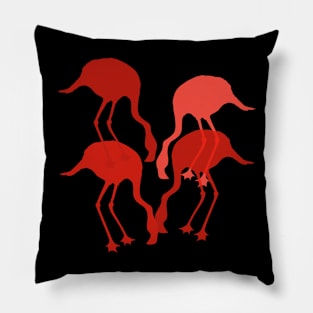 Red Flamingo Animal Camouflage Pattern Pillow