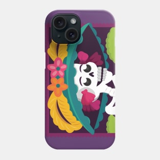 Mexican Day Of The Dead Catrina Skull / Traditional Cultural Icon in México by Akbaly Phone Case