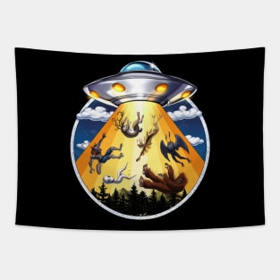 Cryptids Alien Abduction Tapestry