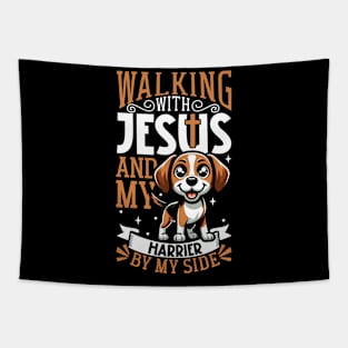 Jesus and dog - Harrier Tapestry