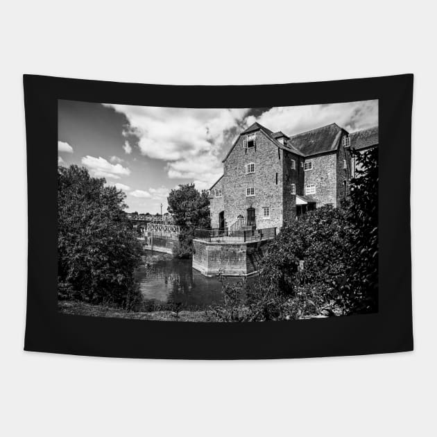 The Abbey Mill Tewkesbury in Monochrome Tapestry by IanWL