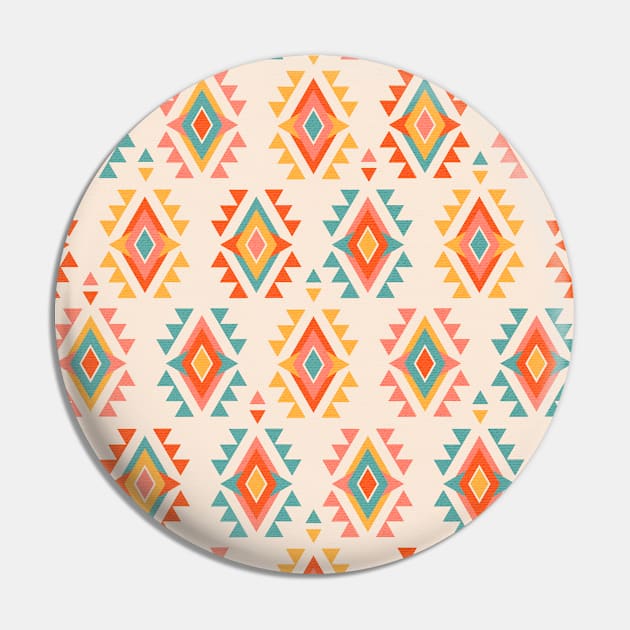 Southwest Geo White Pin by MegDig Design