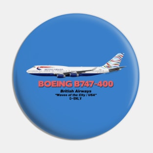 Boeing B747-400 - British Airways "Waves of the City / USA" Pin