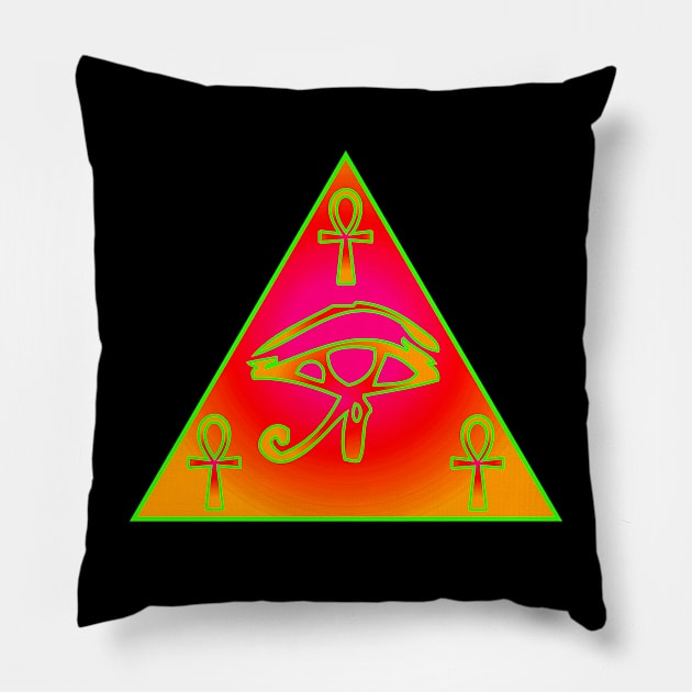 All Seeing Eye / Eye of Horus Pillow by PhantomLiving