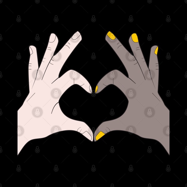 Hands Making Heart Shape Love Sign Language Valentine's Day by Okuadinya