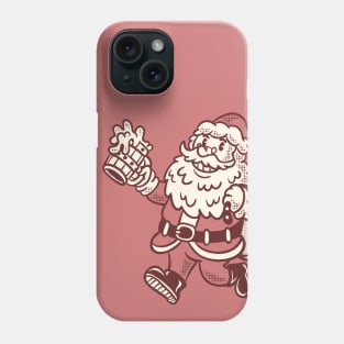 Santa claus take beer Phone Case