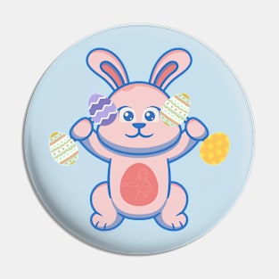 Bunny Weight Lifting Easter Cute Gym Workout Fitness Lover Pin