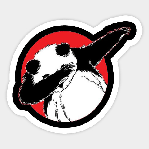 Panda dabbing - Panda Dabbing Dance Funny - Sticker