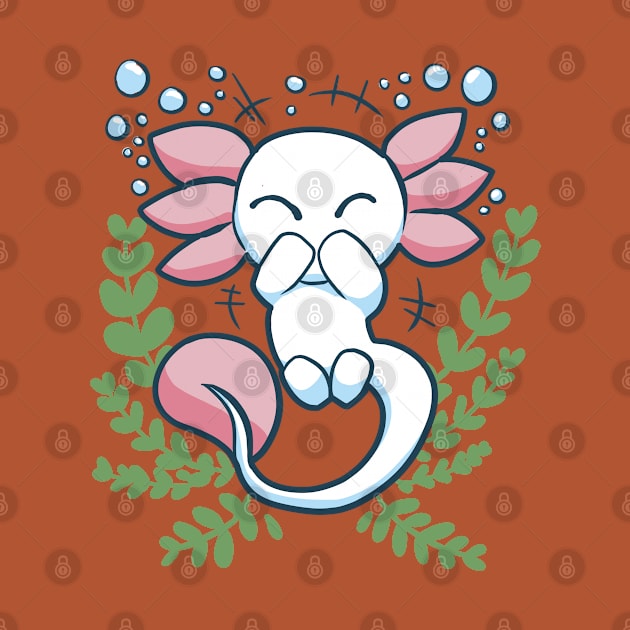 Giggling Axolotl - Cute Axolotl Design by ApexDesignsUnlimited