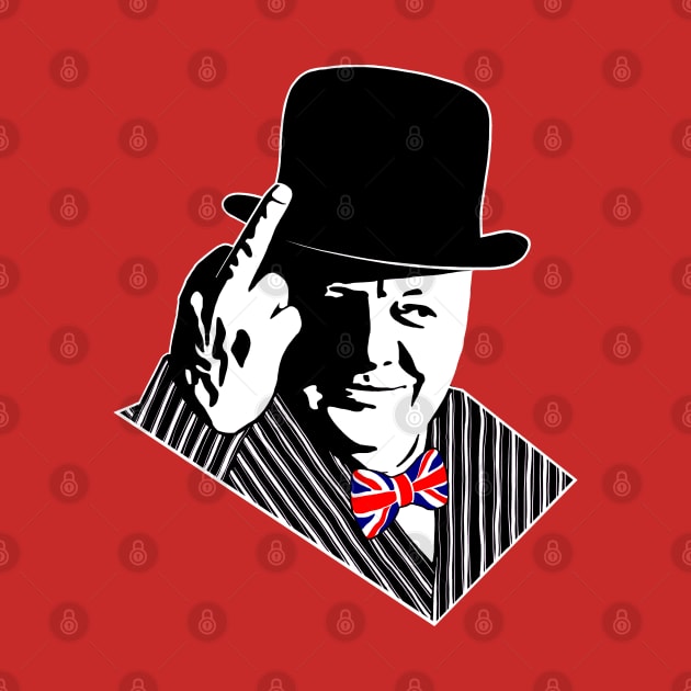 Winston Churchill Middle Finger by reapolo