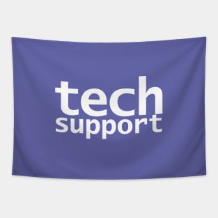 Look Closely Tech Support Typography Minimal White Text Tapestry