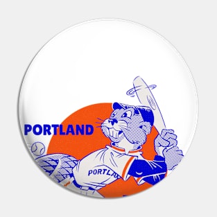 Retro Portland Beavers Baseball Pin