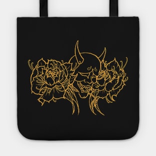 Hannya Mask & Peonies Tote