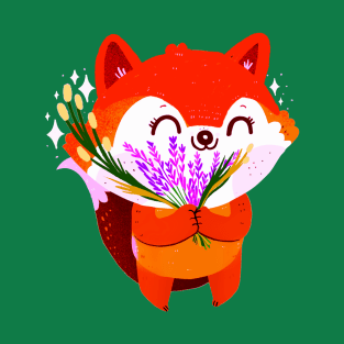 Flower fox T-Shirt