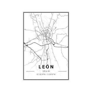 León Light City Map T-Shirt