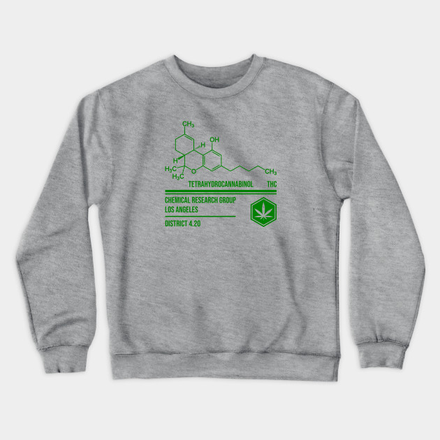THC Marijuana Sweatshirt Cannabis Molecular Hoodie S-3XL