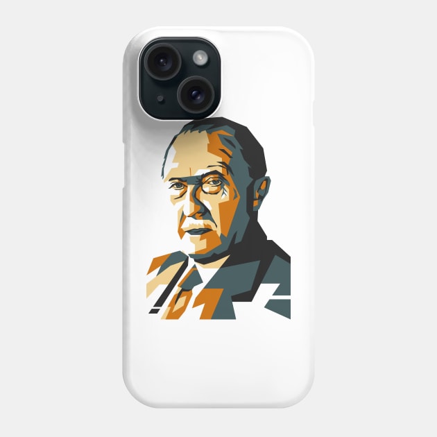 Konrad Adenauer Popart Uncurve Phone Case by REKENINGDIBANDETBRO