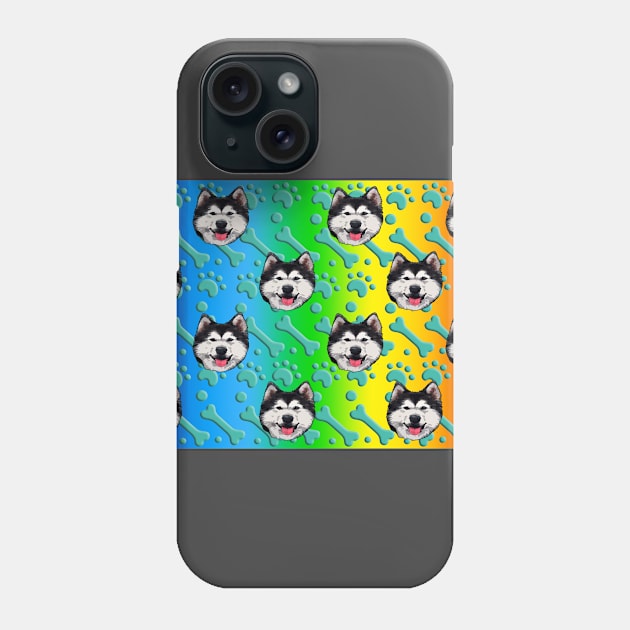 siberian husky dog funny cute face mask huskies Phone Case by T-shirt verkaufen