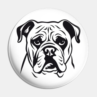 English Bulldog Dog Pet Animal World Furry Friend Vector Graphic Pin