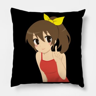 Anime Girl 03, transparent background Pillow