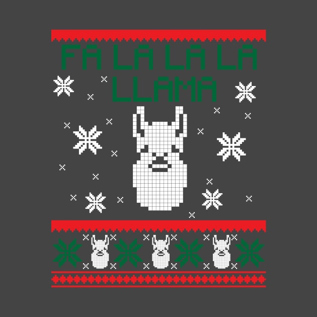 Ugly Christmas Top Fa La La La La Llama Funny Holidays by Mayzin