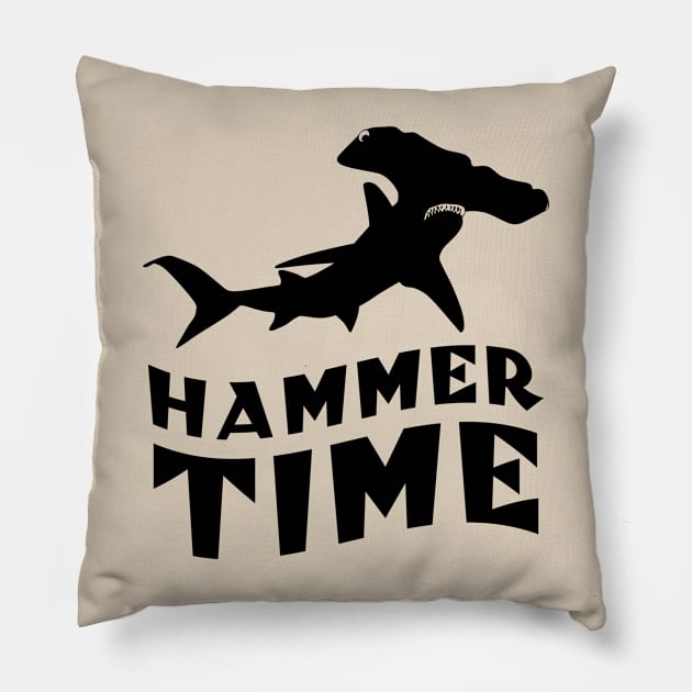 Hammer Time For Shark Lovers Pillow by TMBTM