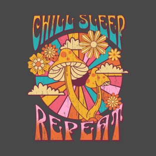 cHILL sLEEP REPEAT distressed T-Shirt