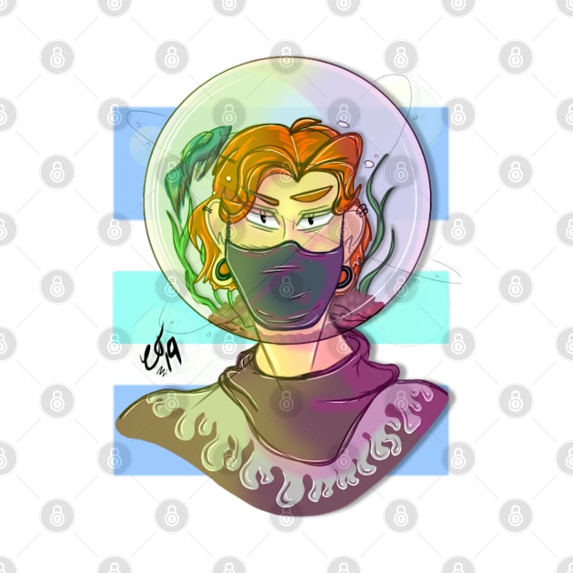 Fishbowl boi by Wafflesart