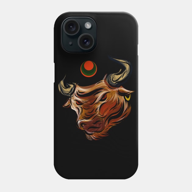 Bull Phone Case by Galindo_Artworks