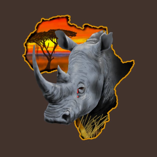 Rhino Tears by StephenBibbArt