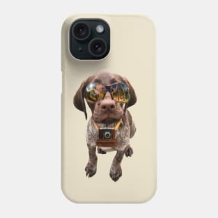 Dog with sunglasess Phone Case
