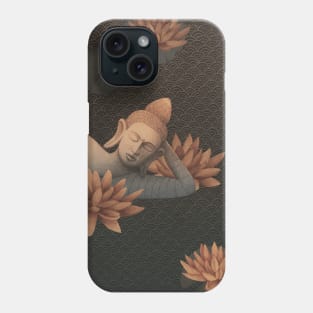 Sleeping Buddha with lotus flowers Phone Case