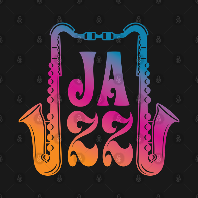 Discover Jazz Retro Saxophone - Jazz Music - T-Shirt