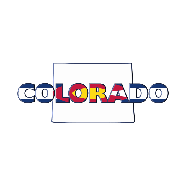 Colorado Colored State Letters by m2inspiration